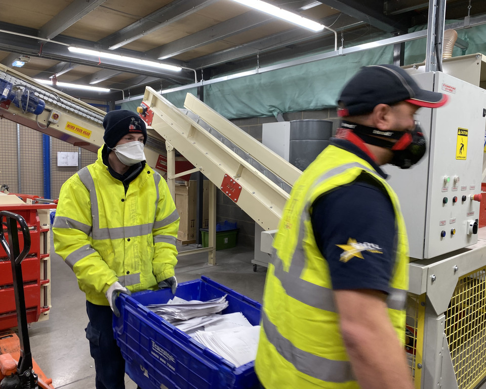 Bradshaw team securely processing confidential documents